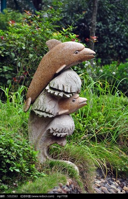 海豚石雕 藝術(shù)與自然的交融